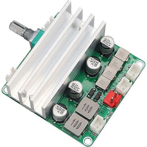 Carte d'amplificateur de puissance audio numérique 2.1 canaux 2 x 50 W et 100 W 12 V-24 V pour home cinéma (module DIY) avec basses et aigus (1/5)