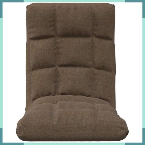 Chaise pliable de sol - 336587 - Marron - Tissu polyester & structure métal - Pliable et réglable (1/5)