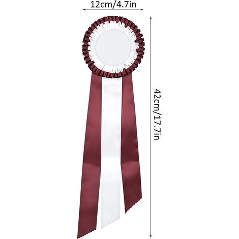 Médaille de victoire avec ruban blanc, trophée sportif et insigne de récompense