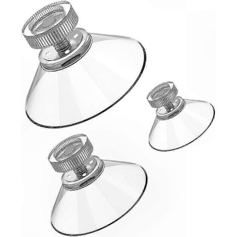 Filiyano-Lot de 10 ventouses haute résistance avec crochets à tige filetée M4 pour le verre et la cuisine (53 mm). (1/3)