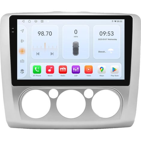 CarPlay, lettore multimediale, sistema di navigazione, compatibile con Ford Focus 2 3 Mk2 Mk3 2004-2011, QS1 S (1/2)