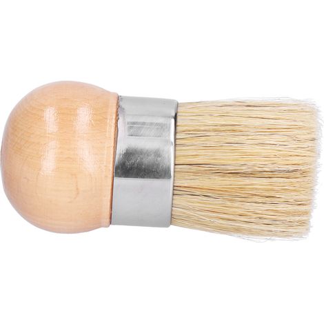 Tête de pinceau ronde (2 pouces) avec poils ronds, manche en bois, pinceau décoratif et de peinture. (1/5)