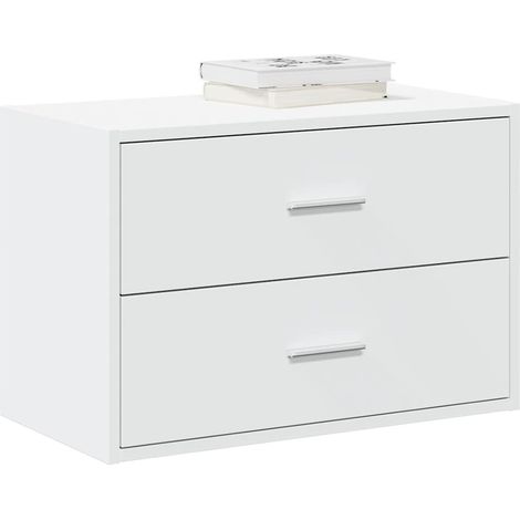 Schrank mit 2 Schubladen Weiß 60x31x40 cm Holzwerkstoff