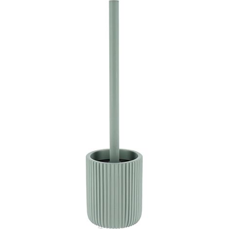 Brosse wc polyresine striee - vert eucalyptus - Tendance (1/3)
