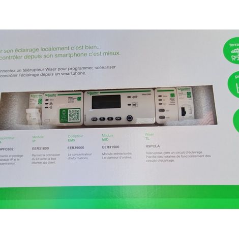 Wiser - KIT D' √âCLAIRAGE √† DISTANCE avec T√âL√âPHONE Mob , Schneider TEC1ECLR