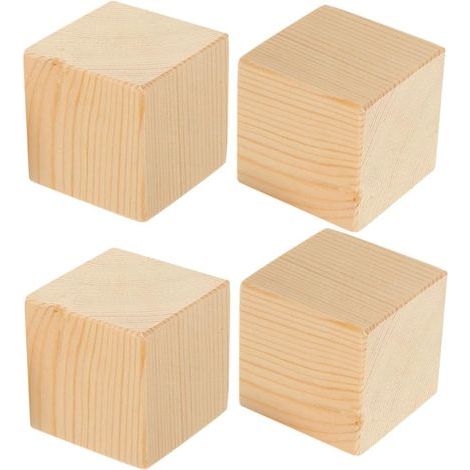 Rehausseurs De Meubles En Bois 4 Pièces 5 Cm Pour Pieds De Lit Canapé Chaise Table Surélévation Stable Sans Outils (1/5)