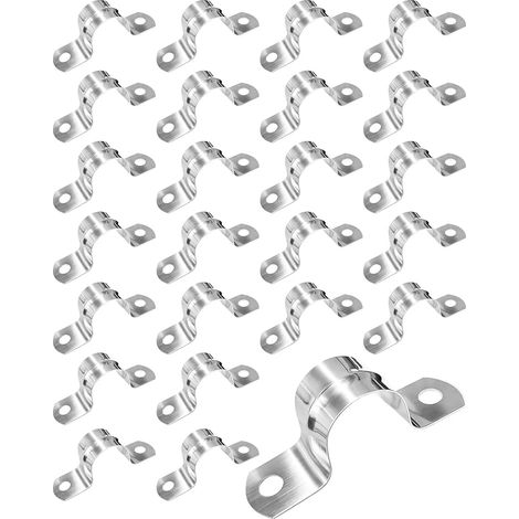 Collier de Serrage en U Ø 20 mm, Collier de Fixation Tuyau en Inox 304 (1/5)