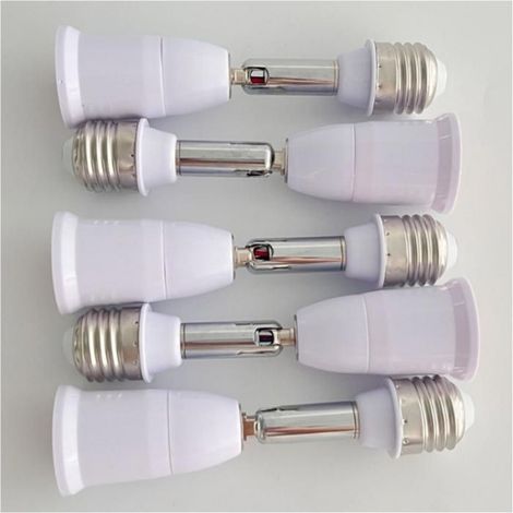 Adaptateur de douille de lampe LED E27 vers E27, extension flexible pour ampoule, convertisseur de base rallonge de luminaire (1/4)