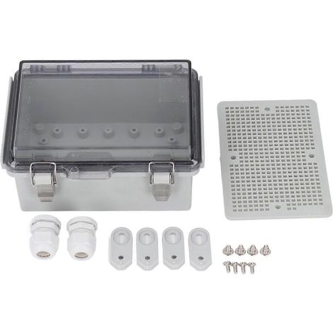 Boîte de jonction électrique avec couvercle transparent, IP67, en plastique ABS, pour alimentation électrique