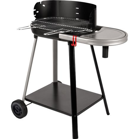 Holzkohlegrill Vulcano 2000 mit gusseiserner Wanne und verchromtem Stahlrost