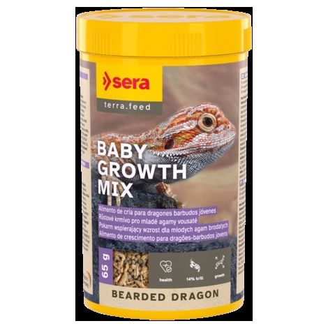 Sera Bearded Dragon Baby Growht Mix - Alimento de Cría para Dragones Barbudos Jóvenes - 250 ml (65 g)
