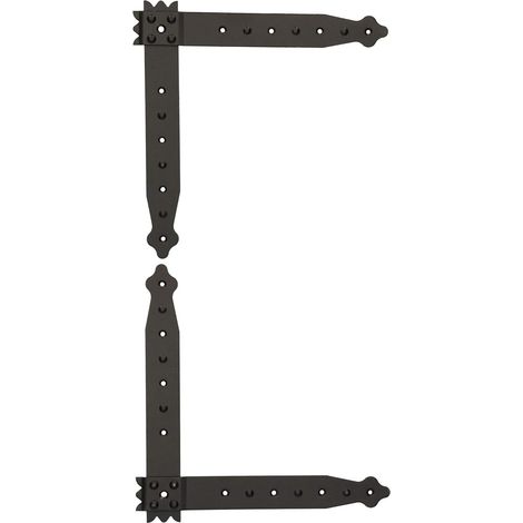 KOTARBAU Lot de 2 équerres de fenêtre - 250 x 250 x 35 mm - Avec revêtement en poudre - Noir
