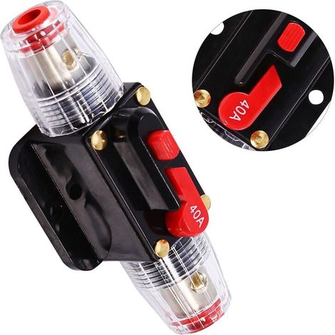 1pc 12V DC 40A Disjoncteur Réinitialiser Fusible Réarmable Pratique Utilisation Facile pour Voiture (1/4)