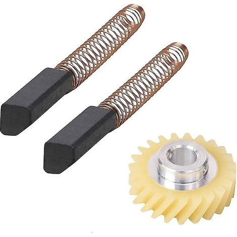 Balais de moteur W10112253 9706416 et vis sans fin W10380496 4162897 pour support KitchenAid (paire). (1/4)