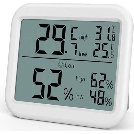 Thermo-hygromètre Électronique ORIA, Petit Thermomètre numérique hygromètre intérieur, ℃/℉, Station météo (1/4)