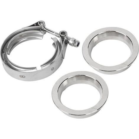 Collier de serrage en V en acier inoxydable avec bride pour tuyau d'échappement automatique (2,0 pouces-51 mm) (1/5)