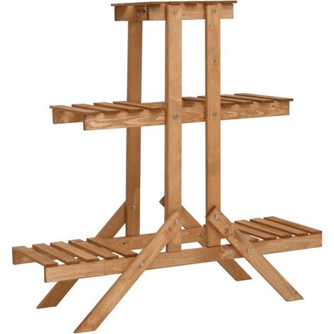 Soporte para plantas de madera de abeto 83x25x83 cm vidaXL (1/2)