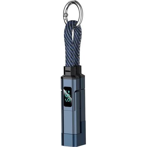 4-in-1 Schlüsselanhänger-Ladekabel, 65W Schnellladung, kurzes und tragbares Ladegerät für Frauen, Reisende, Technikbegeisterte, zu Hause, im Büro, im Urlaub, beim Camping, im Auto usw.