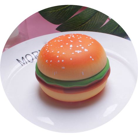 Hamburger en mousse à rebond lent, jouet anti-stress doux et malléable pour relaxation, jouet de compression apaisant (1/5)