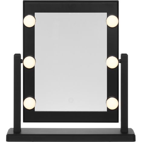 Make-up-Spiegel mit LED-Lichtern, 37 x 41 cm (1/2)