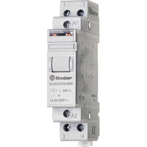 Relè a impulso Guida DIN Finder 20.22.8.230.4000 2 NA 230 V/AC 16 A 4000 VA 1 pz. (1/4)