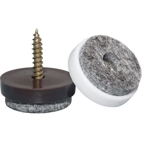 Deslizadores de fieltro para sillas - juego de 20 redondos, 20 mm Protector de suelo premium para sillas y muebles