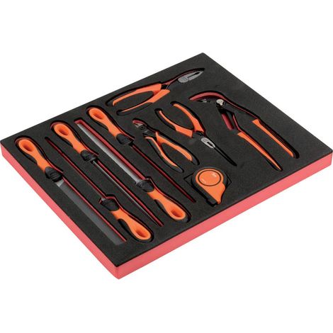 Set di attrezzi Bahco fit&go 2/3 inserto in schiuma 10 pezzi
