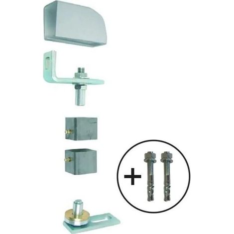 Metalideal  Pivot de portail métallique à visser  - Pour tube acier carré - Pour tube dimension 50 x 50 mm - Carré de 45 x 45 mm