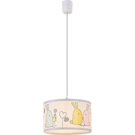 Lampada sospensione bimbi Rabalux Flappy E27 40W conigli (1/5)