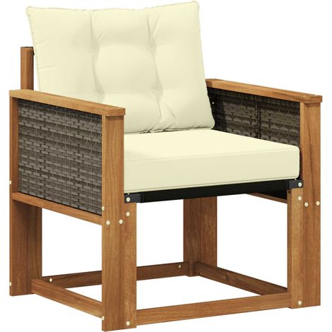 Maison Exclusive - Outdoor Mittelsofa Massivholz Akazie Natur (1/5)