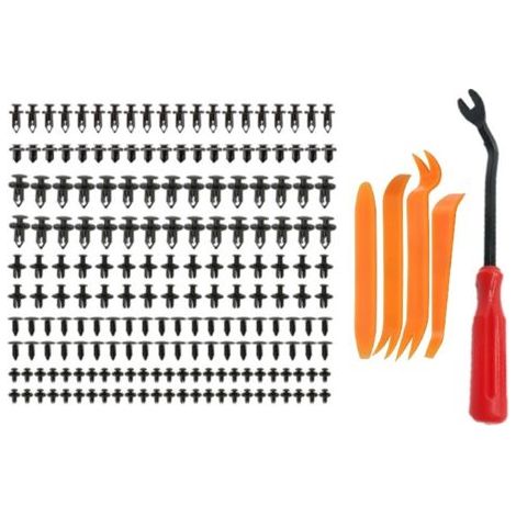 190 Clips Voiture, Rivet Clip Plastique Voiture Réparationn Automobile, Pince de Retenue, Rivet Plastique Fixation, Rivet Clip Plastique Fixation Universel Auto Panneaux Garniture de Portière