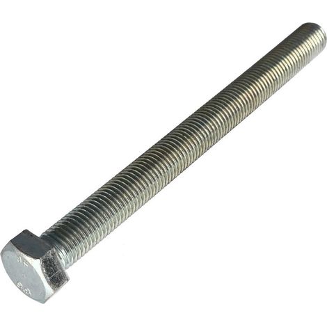 Vis métaux Tête hexagonale TH M20X200 Classe 8.8 Acier zingué - 3 pièces (1/2)