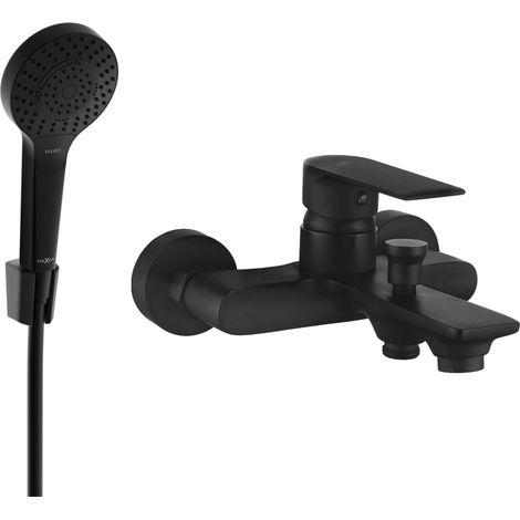 Mexen Royo R05 rubinetto da vasca con set doccia, nero - 7223R05-70 (1/3)