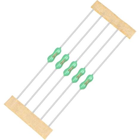 Carte d'approvisionnement : 5 fusibles Pico 250 V 0,5 A à action rapide, fils axiaux, 3 x 62 mm pour