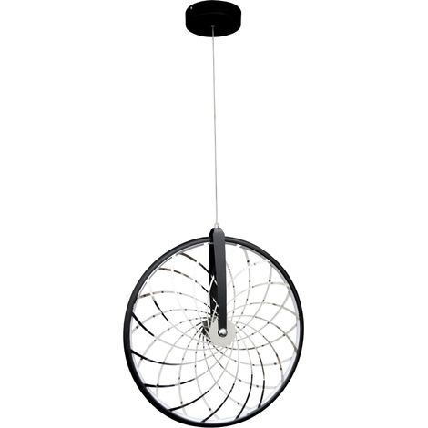 Suspension LED 16W Bicykl 180cm 3000K noir chromé Polux (1/5)