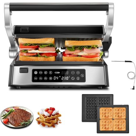 Grill 4-en-1 2200W Plaques Interchangeables