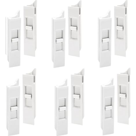 6 Paires Loquets D'Inclinaison, Remplacement Du Loquet D'Inclinaison Fenêtre Construction en Plastique, Paires Loquets à Pression, Verrou Loquet Fenêtre à Ressort (1/5)