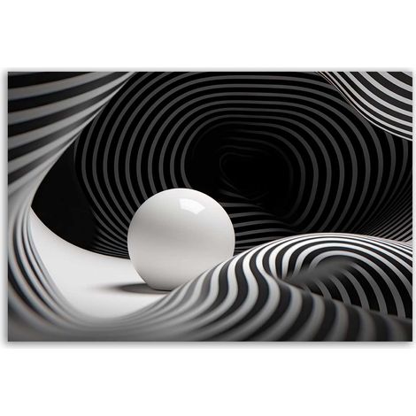 Tableau illusion graphique noir et blanc (1/5)