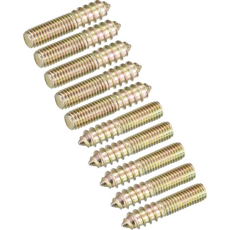 M8x40mm Vis Double Filetage Boulon 48pcs Double Extrémité Cheville pour Bois Meuble (1/5)