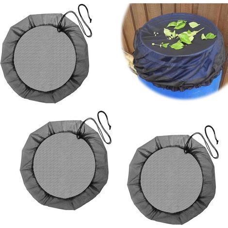 Regentonnen-Netzset 60 cm, Polyester-Wasserauffangnetz, Regentonnen-Schutznetze, geeignet für 50-cm-Tonnen, Balkon, Garten, Rasen (1/5)