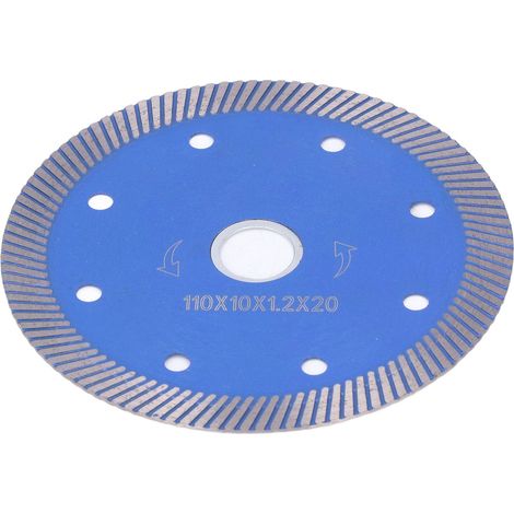 Lame de scie diamantée pour carrelage, marbre, pierre, béton et tôle fine – Disque 110x10x1,2x20 mm (1/5)