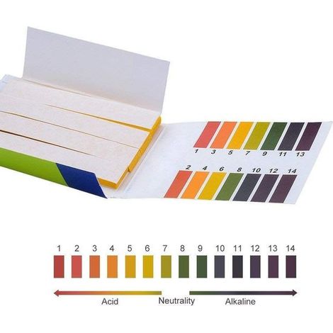 Bandelettes de test pH pour les tests d'acidité et d'alcalinité, les tests de qualité des sols et de l'eau, les tests cosmétiques et la détection du pH. (1/5)