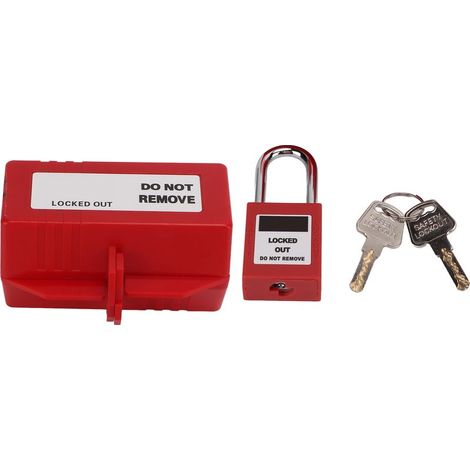 Dispositif de verrouillage de prise électrique 100-220 V avec clé de cadenas de 38 mm pour alimentation électrique industrielle, chimique et chimique (1/5)