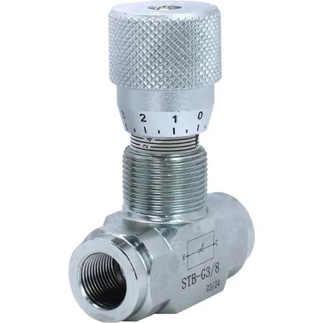 Vanne de régulation hydraulique G1/4 G3/8 Acier Carbone Bidirectionnelle Contrôle Débit Précis Systèmes Industriels (1/5)