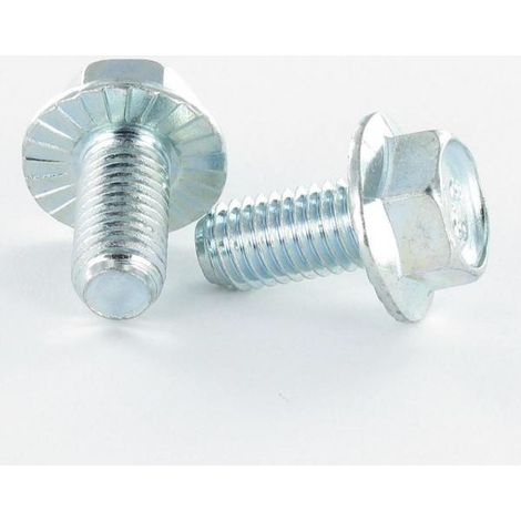 Vis métaux Tête hexagonale TH Embase collerette crantée M8X16 Inox A2-1 pièce