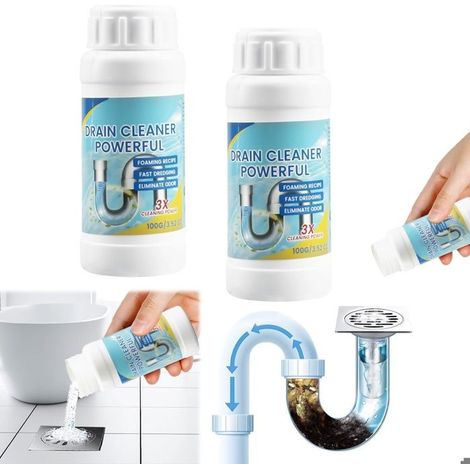 2 Pièces Mousse nettoyante pour Canalisations 100g,Nouveau Nettoyant pour Cuvette de Toilette,Nettoyant WC Extra Fort,Convient (1/5)