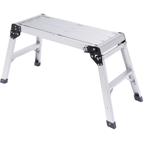 Échelle robuste avec plate-forme de travail Plate-forme de travail en alliage d'aluminium Chaise de travail pliable Capacité maximale de 150 kg/330 lb (1/5)