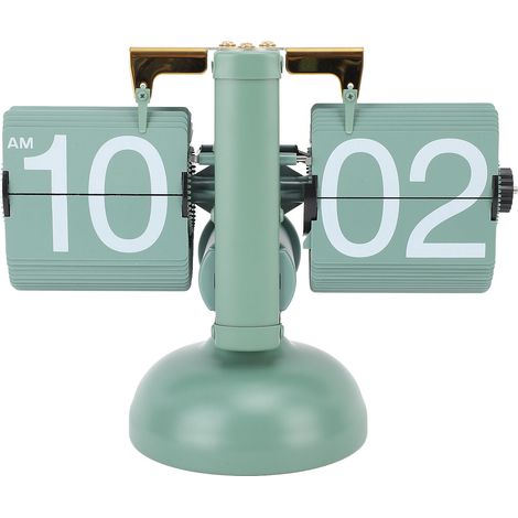 Reloj de Solapa Retro, Mecanismo Automático Silencioso, Carcasa ABS Resistente – Ideal para Decoración de Escritorio y Salón (1/5)