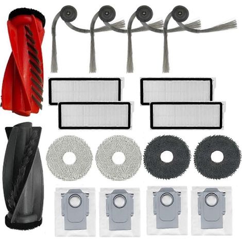 Pièces de rechange pour aspirateur robot Qrevo Curve / P20 Pro : accessoires, brosse latérale principale, filtre HEPA, sac à poussière (1/5)