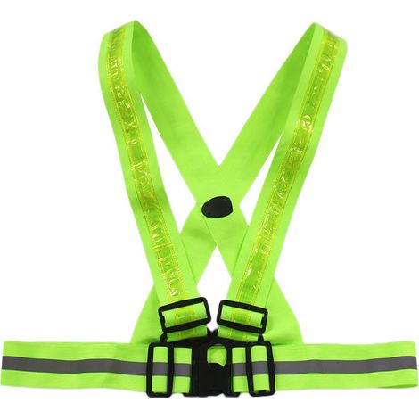 Gilet lumineux LED réfléchissant pour la circulation nocturne, rechargeable par USB (1/5)